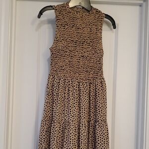 Sleeveless Leopard Print Dress